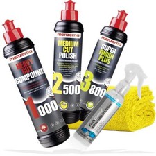 Produktbild - menzerna 1000 2500 3800 Politurset Schleifpaste Autopolitur Glanzpolitur 250ml