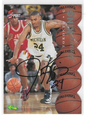 Jimmy King Signed 1995/96 Classic Die Cut Card #33 Toronto Raptors