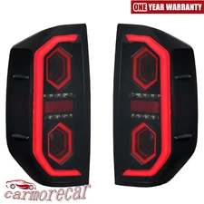 For Toyota Tundra 2014-2021 Pair Smoke Lens LED Tail Lights Assembly Brake Lamps