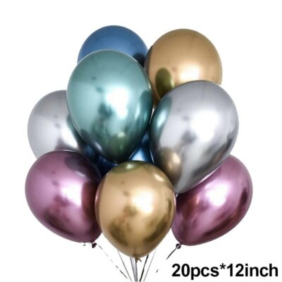 Glitzer-Konfetti-Metall-Latex-Luftballons, Hochzeitsdekoration, Geburtstagsfeier