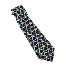 Golden Wreath Snowman Snowmen Mens Tie Necktie 100% Imported Silk Made in USA