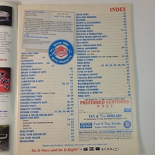 Kanter Auto Products Spring 1996 Catalog - Picture 7 of 12