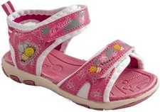 Lil Hazels 3506-4BG Hook & Loop Sandal, (Toddler), Fuchsia