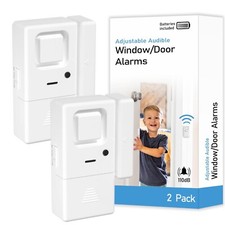 2 Pack Door Window Alarm, Adjustable Volume Door Alarm Sensor Wireless Door Alar