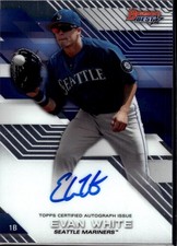 2017 Bowman Evan White Auto Rookie Card #B17-EW Mariners 1B Prospect RC. rookie card picture