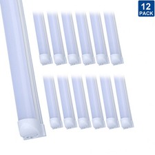 12Pack 8FT Led Shop Light Fixture 72W T8 Integrated 8 Foot Led Tube Light Bulbs