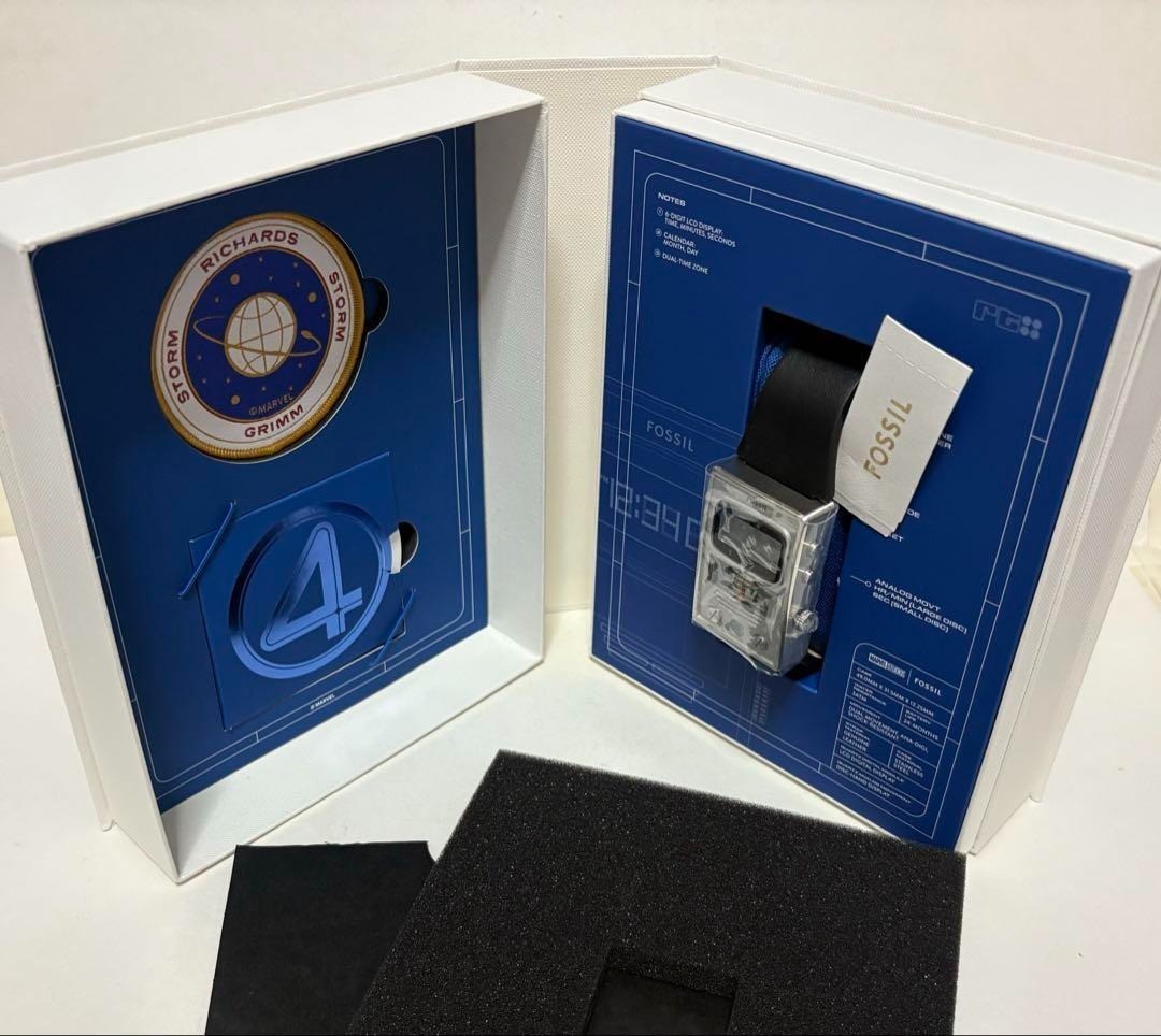 フジカスマーティー   F4-SDX型 Marvel x Fossil Fantastic 4 Collaboration Watch, Rare, Brand New