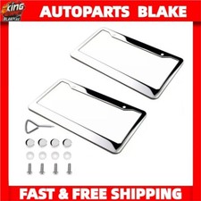 A Pair Stainless Steel Universal Black License Plate Frame Tag Cover Screw Caps A Pair Stainless Steel Universal Black License Plate Frame Tag Cover Screw Caps