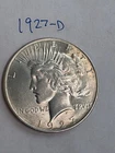 New Listing1927-D  Peace Silver Dollar ** Nice Luster ** MS Grade in my opinion