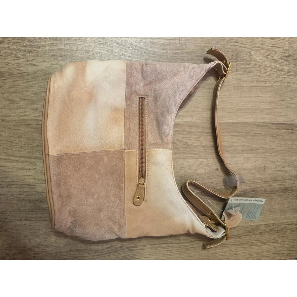 Bolso de Hombro Hush Puppies Cuero Genuino Marrón Tostado Nuevo con Etiquetas Foto 2 de 4