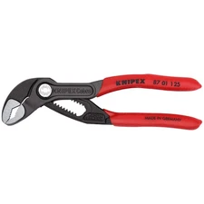 KNIPEX Cobra Water Pump Pliers - 5in., Non-Slip Plastic, Steel, 1.063in. Jaw