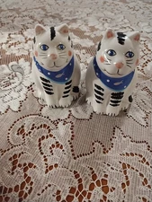 Vintage Coco Dowley Cats Salt n Pepper Set Ceramic ,Made In Taiwan 50’s/60’s