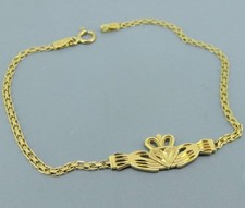 Michael Anthony 14k Yellow Gold Claddagh Bracelet 7 inch