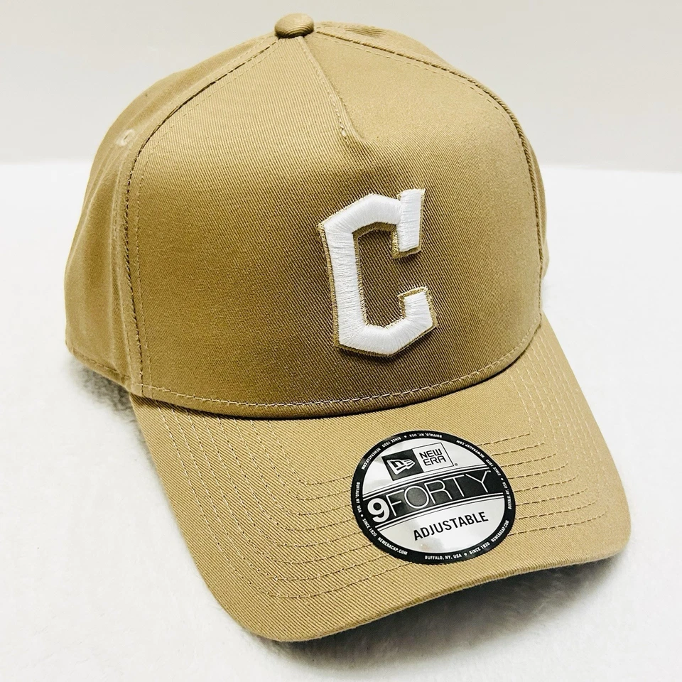 New Era Cleveland Guardians A-Frame 9FORTY Hat Cap Adjustable Snapback Brown - Image 3 of 4
