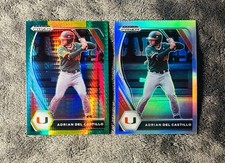 Adrian Del Castillo 2021 Prizm Draft Picks Silver Holo - Green & Yellow Pulsar