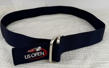 US Open Polo Ralph Lauren Ribbon Belt Navy D Ring Logo Preppy Golf Sz S 34  New