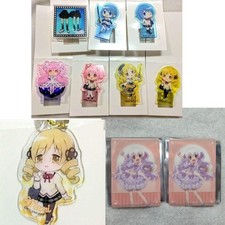 Madoka Magica Merchandise Lot Acrylic Stand Straps Clear Cards 10 Items