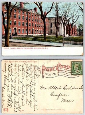 Providence Rhode Island Brown University Front Campus Postcard AG435