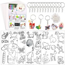 Shrinky Dink Sheets Kit 145Pcs Shrink Art Kit Including 145-Shrinky Paper Kit