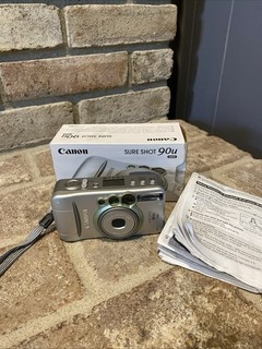 Canon Sure Shot 90U 35mm Point & Shoot Film Camera W/ Original Box New Battery