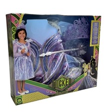 Wicked Glinda The Good Witch Butterfly Costume Dress Girls 4-6X With Wand, Tiara