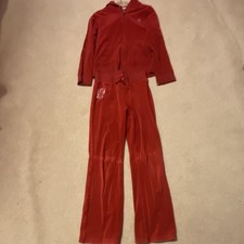 GAP Girls Red Velour Hoodie Pants Set XXL Rhi...