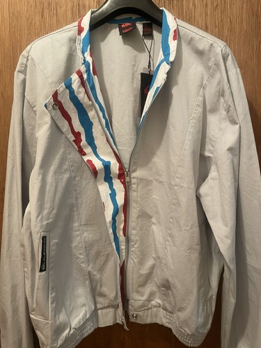 STRANGER THINGS X Quiksilver Collab “The Steve” Jacket L Cotton Light Gray NWT - Picture 2 of 14