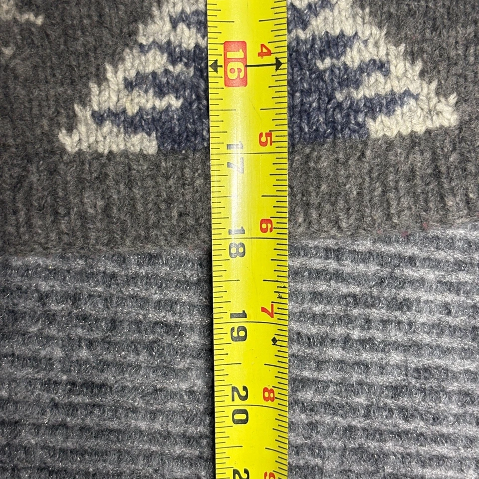 Suéter The Limited America Tejido a Mano Geométrico Patrón Diamante Lana Algodón M Foto 4 de 4