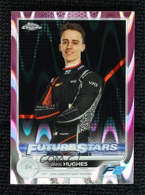 2022 Topps Chrome Formula 1 Pink RayWave Refractor 72/75 Jake Hughes #97 0v1a