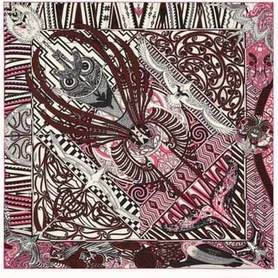 Hermès 140 Cashmere Silk Warm Scarf: Kawa Ora