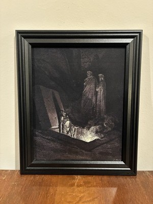 Gustave Dore Dante s Inferno Canto X Framed Print 10x12 Divine Comedy Wall Art