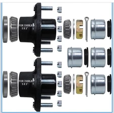 Trailer Hub Kit 5-4.5 Trailer Axle Kit For 3500 lb 5 Lug Trailer Hub #84 Spindle