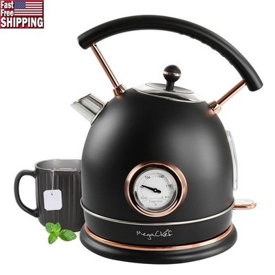 1.8L Electric Tea Kettle W/ Thermostat Auto Shut Off Cordless Blue Light New