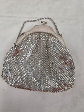 Vintage Silver Mesh Whiting and Davis Co Hand Bag Evening Purse