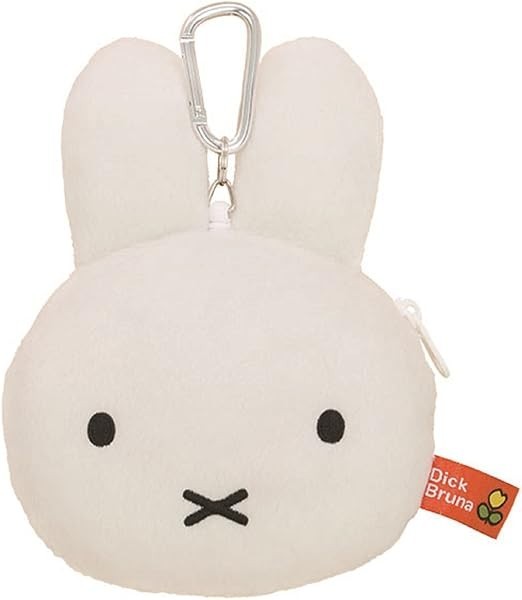 Sekiguchi Miffy Face Pass Case Plush Card Holder Bruna Bunny Japan