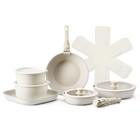 17 Pcs Pots and Pans Set Nonstick Kitchen Cookware Set with Detachable Handle