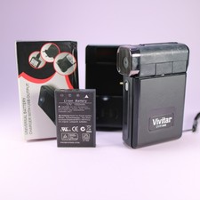 Vivitar DVR-545 5.0MP Digital Video Recorder Black Tested W/ Battery  Charger
