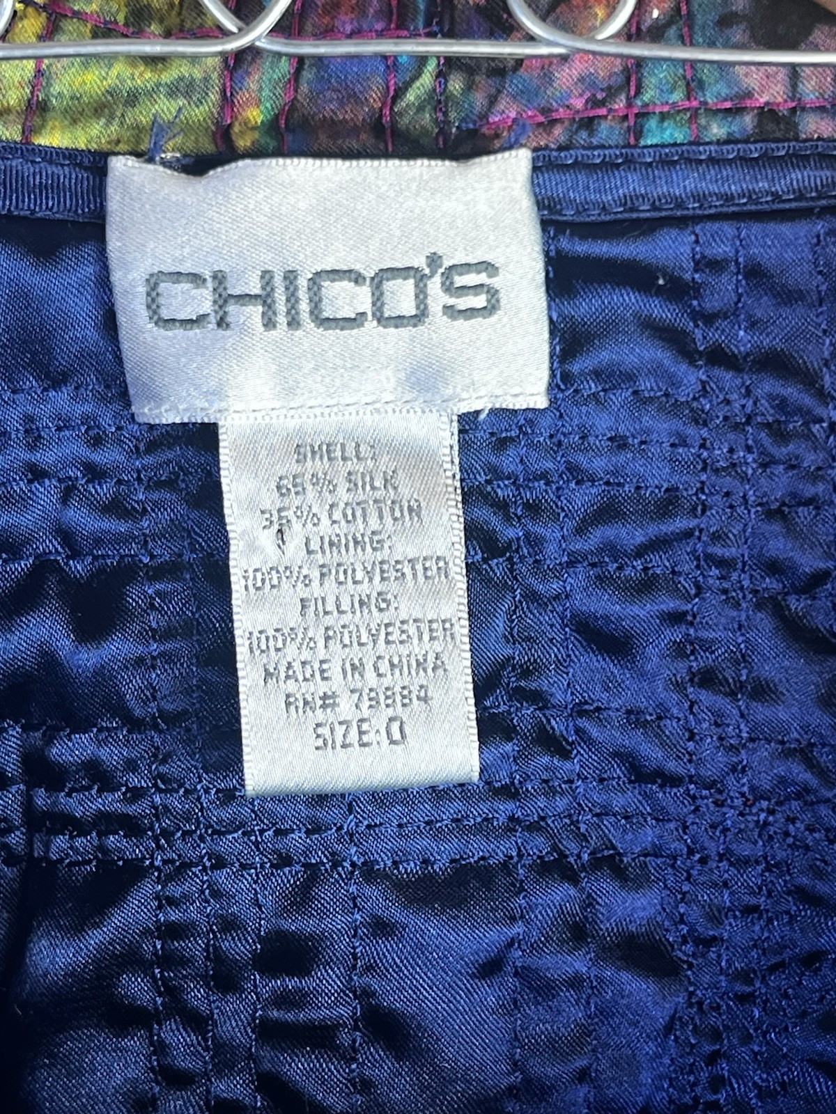 Chicos Reversible Jacket Multicolor Silk Blend  A… - image 4