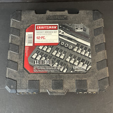 Craftsman 42pc Socket Wrench Set 14 And 38 Drives Metric 34845 Barely Used