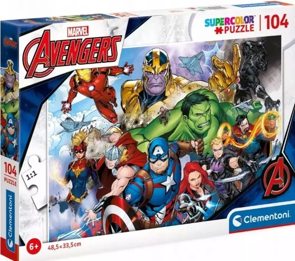 Puzzle 104 Elementy. Supercolor. Avengers - Clementoni-image