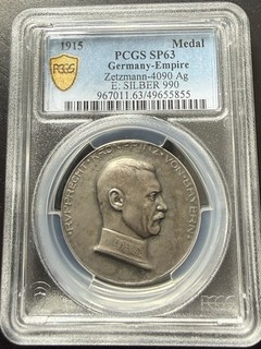 Silbermedaille Kaiserreich Zetzmann 4090 PCGS SP63 Top !!!