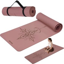 Yoga Mat Thick 8MM,1/3" , Eco-Friendly POE Non Slip Yoga Mat, High Rebound ...