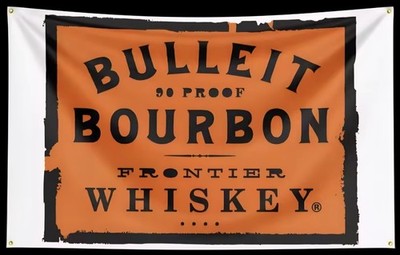 BULLEIT WHISKEY/Bar/Werkstatt/Mancave/Schlafzimmer Werbung Fan Flagge/Banner