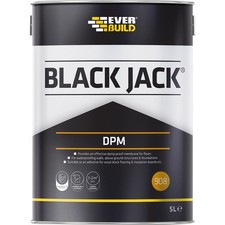 Everbuild Black Jack Damp Proof Membrane Liquid Waterproof Floor Wall Coating UK