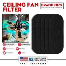 5PCS Ceiling Fan Blade Filters Activated Carbon Dust Hair Odor Peel Stick Home