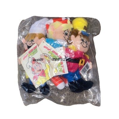 Vintage Kelloggs Snap, Crackle, Pop Bean Bag Breakfast Bunch Plush Toy In Bag