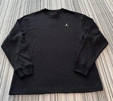 Nike Jordan Essentials Men's Black Long Sleeve Waffle Knit Top (FV7456-010) Sz M