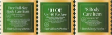 BATH & BODY WORKS COUPONS, Expires 12/24, online /instore