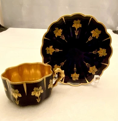 Vintage 50s Porcelaine Fine Fragonard Scène Lot De 5 Demitasse Tasses