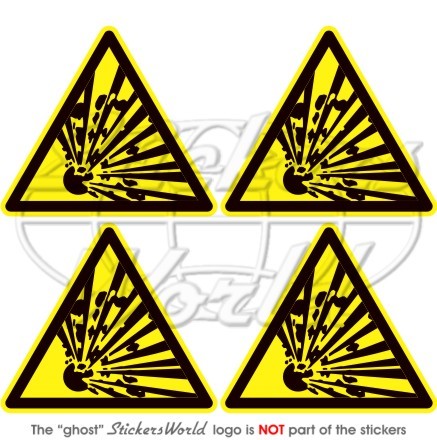 Autocollant Danger Explosion - 100mm Vinyle Résistant, Pour Équipement, Casque, Voiture